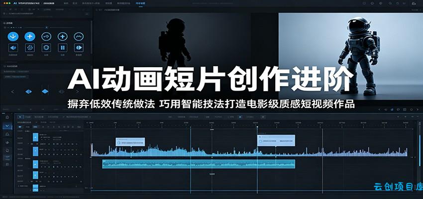 AI动画短片创作进阶：摒弃低效传统做法，巧用智能技法打造电影级质感短视频作品-云创项目库