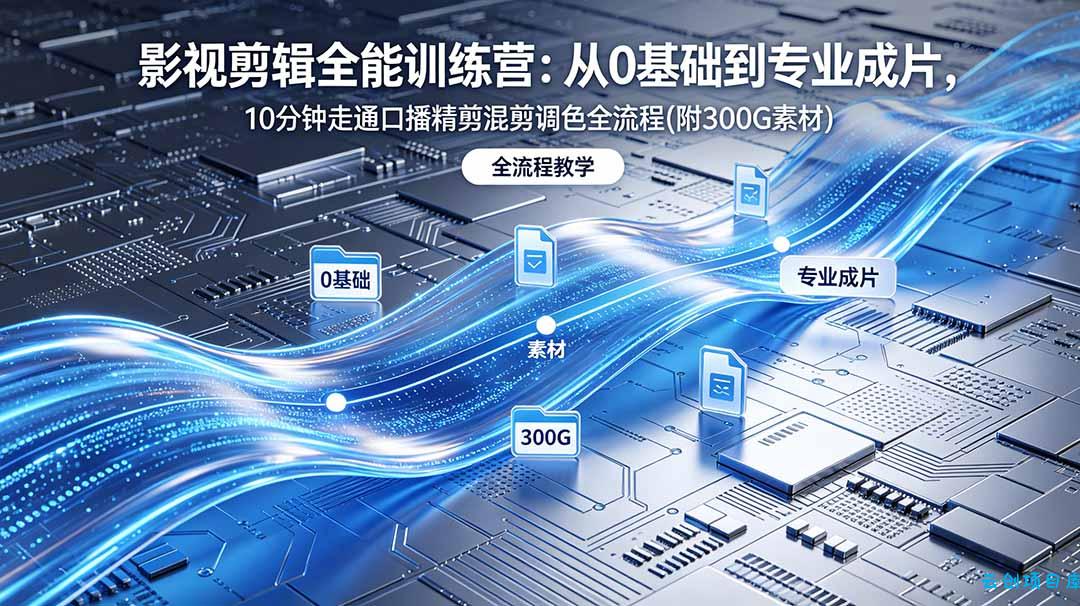 2026影视剪辑全能实战课｜0基础到专业成片，全流程教学，高清带300G素材-云创项目库