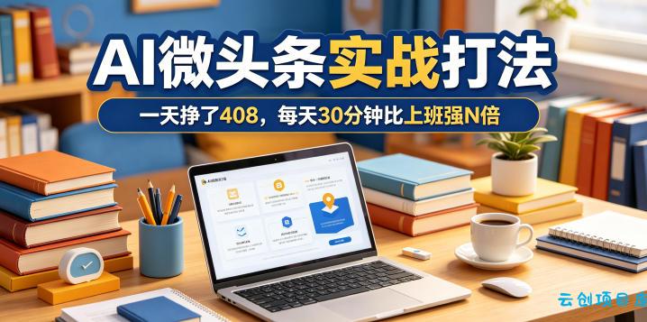 一天挣了408,AI微头条实战打法,每天30分钟比上班强N倍