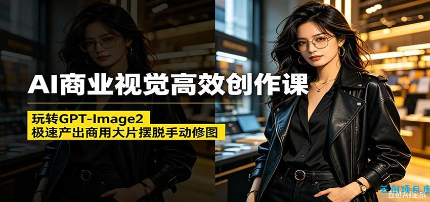 AI商业视觉高效创作课：玩转GPT-Image2，极速产出商用大片摆脱手动修图(更新)-云创项目库