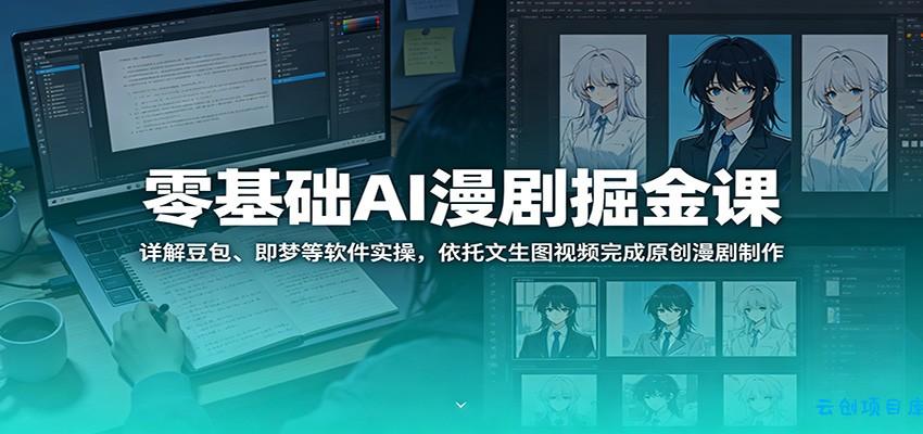 零基础AI漫剧掘金课：详解豆包、即梦等软件实操，依托文生图视频完成原创漫剧制作-云创项目库
