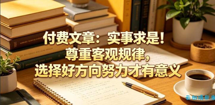 付费文章：实事求是！尊重客观规律，选择好方向努力才有意义-云创项目库