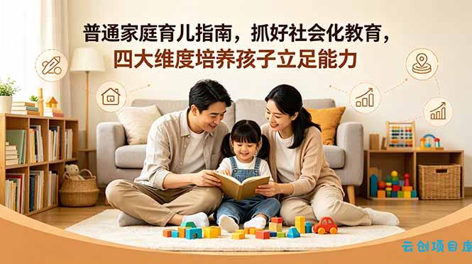 付费文章：普通家庭育儿指南，抓好社会化教育，四大维度培养孩子立足能力-云创项目库