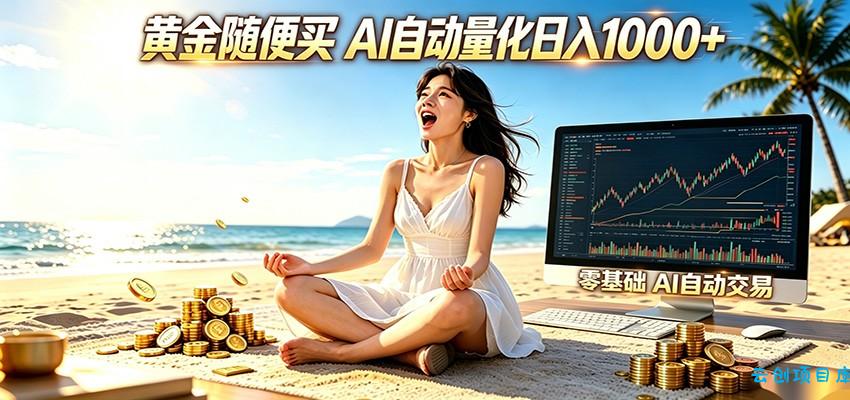 黄金随便买?AI自动外汇量化交易 在家当皇帝 日入1000+-云创项目库