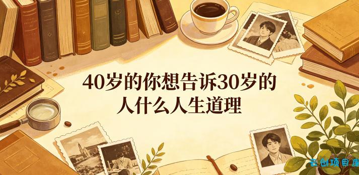 公众号付费文章：40岁的你想告诉30岁的人什么人生道理？-云创项目库