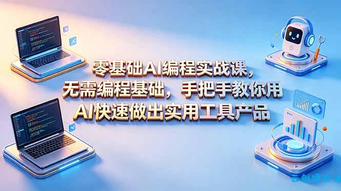 零基础AI编程实战课-更新，无需编程基础，手把手教你用AI快速做出实用工具产品-云创项目库