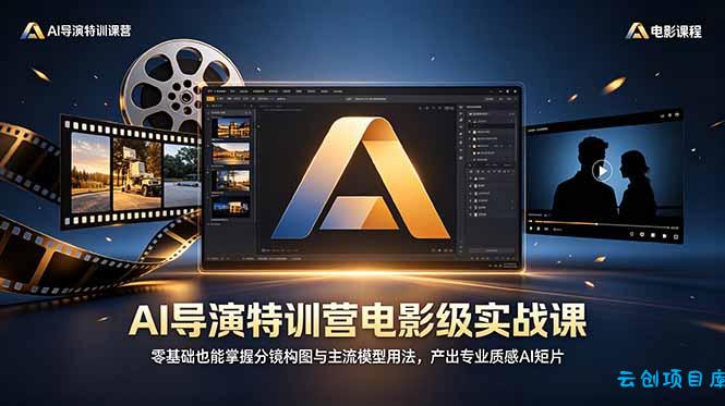 AI导演特训营电影级实战课，零基础也能掌握分镜构图与主流模型用法，产出专业质感AI短片-云创项目库