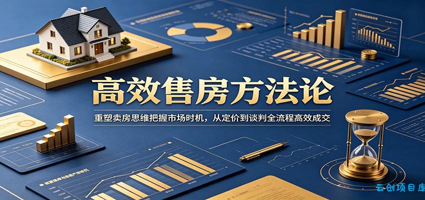 高效售房方法论：重塑卖房思维把握市场时机，从定价到谈判全流程高效成交-云创项目库