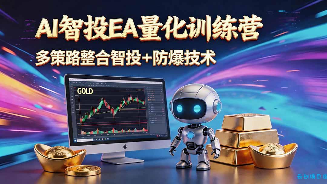AI智投EA量化运营技术，自动化黄金操盘技术，小白也可以轻松上手日入1000+-云创项目库