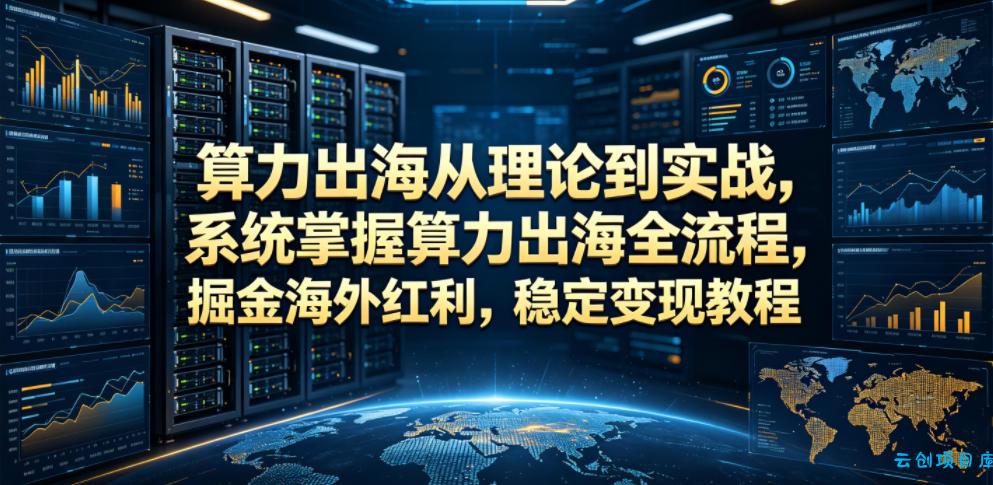 算力出海从理论到实战,系统掌握算力出海全流程,掘金海外红利,稳定变现教程