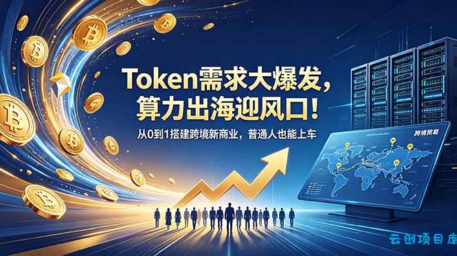 Token需求大爆发，算力出海迎风口！从0到1搭建跨境新商业，普通人也能上车-云创项目库