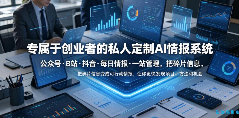 专属于创业者的私人定制AI情报系统，公众号·B站·抖音·每日情报·一站管理，把碎片信息变成可行动情报，让你更快发现项目、方法和机会-云创项目库
