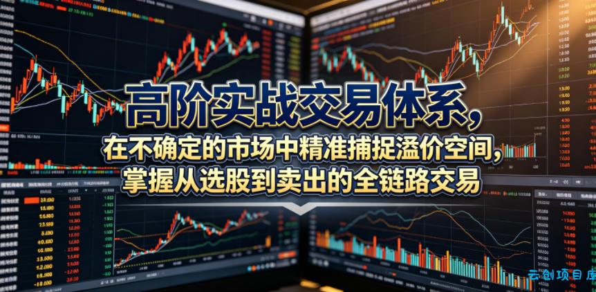 高阶实战交易体系，在不确定的市场中精准捕捉溢价空间，掌握从选股到卖出的全链路交易心法(更新6月)-云创项目库