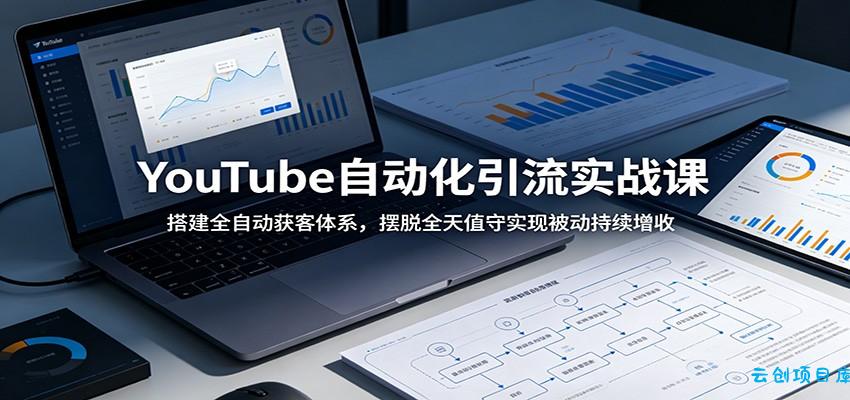 YouTube自动化引流实战课：搭建全自动获客体系，摆脱全天值守实现被动持续增收-云创项目库