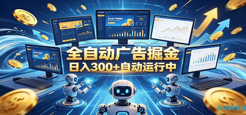 自动广告G机，日入300+，正规平台，广告浏览获益，时间自由，适合各类人群日常增收-云创项目库