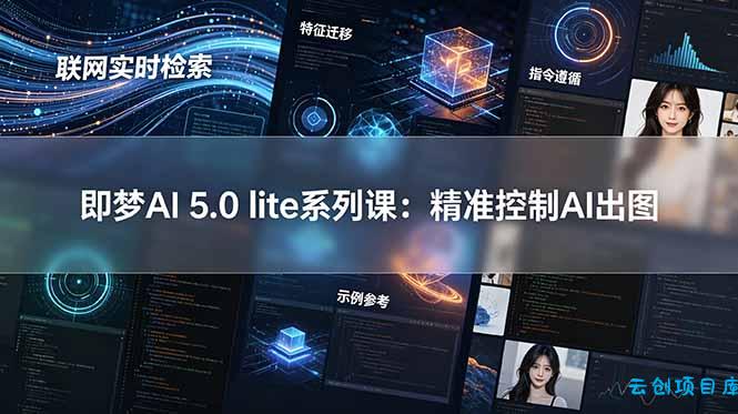 即梦AI 5.0 lite实战课：联网实时检索+特征迁移+指令遵循+示例参考，精准控制AI出图-云创项目库