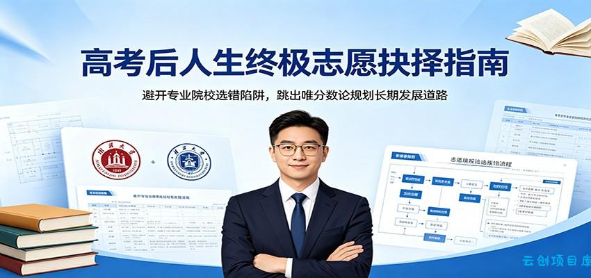 高考后人生终极志愿抉择指南：避开专业院校选错陷阱，跳出唯分数论规划长期发展道路-云创项目库
