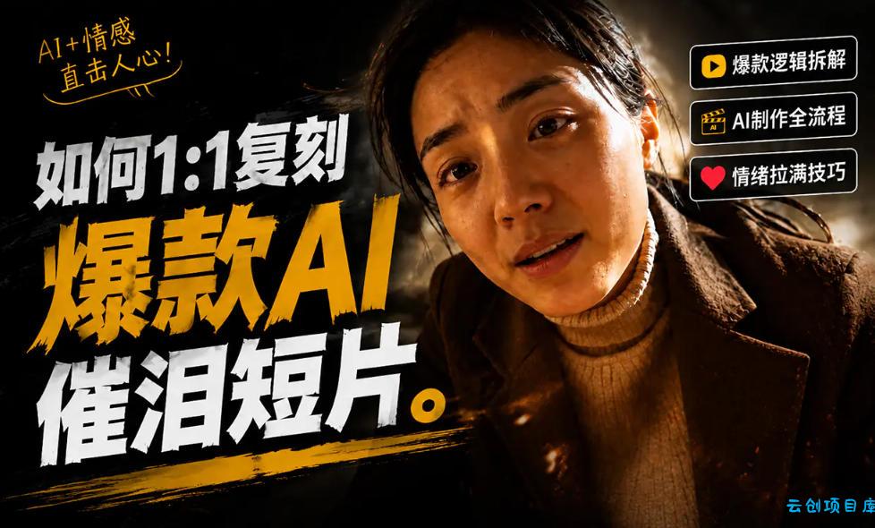 豆包+Gemini生成真人AI短剧-拆解复刻百万爆款第一人称短片，一站式讲透爆款复刻全流程-云创项目库