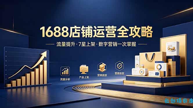 1688店铺没流量？产品上架不到7星？数字营销不会投？全套运营技能一次学(更新6月-云创项目库