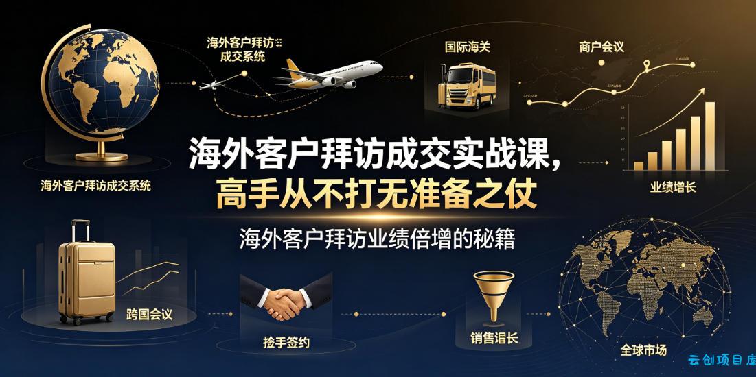 海外客户拜访成交实战课,高手从不打无准备之仗,海外客户拜访业绩倍增的秘籍