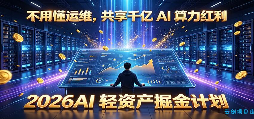 不用懂运维，共享千亿 AI 算力红利，2026AI 轻资产掘金计划-云创项目库