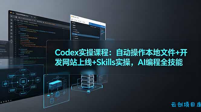 Codex实操课程：自动操作本地文件+开发网站上线+Skills实操，AI编程全技能-云创项目库