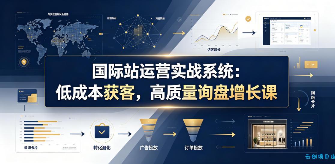 国际站运营实战系统:低成本获客,高质量询盘增长课(更新26年)