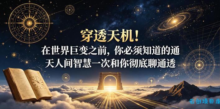 付费文章：穿透天机！在世界巨变之前，你必须知道的通天人间智慧一次和你彻底聊通透-云创项目库