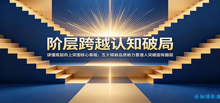 阶层跨越认知破局：读懂底层向上突围核心真相，五大稀缺品质助力普通人突破固有圈层-云创项目库