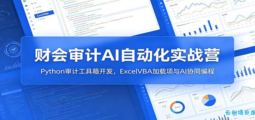 财会审计AI自动化实战营：Python审计工具箱开发，ExcelVBA加载项与AI协同编程-云创项目库