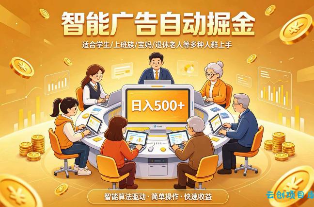 2026年最好做的项目：自动掘金项目，小白轻易上手，单日轻松收入500+【揭秘】-云创项目库