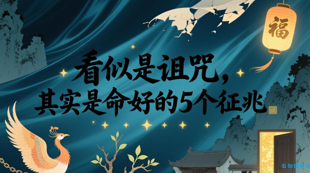 付费文章：看似是诅咒，其实是命好的5个征兆-云创项目库